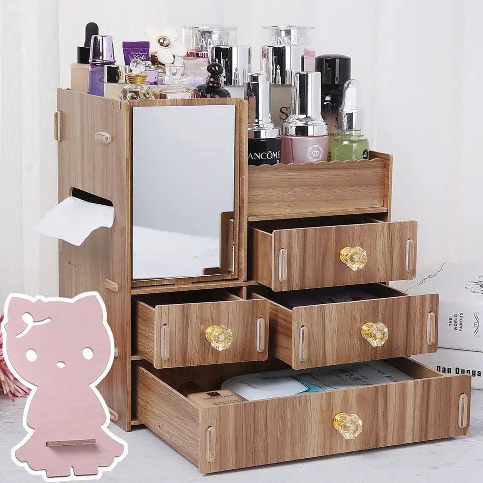Wooden Multi Storage Organizer, Large Cosmetic Makeup Jewelry Lipsticks Storage Organizer, 3 Layer Wooden Cosmetic Box, Multifunctional Display Stand, Multipurpose Drawer Cheap Shelf, Household Large Multi Story Compartment Drawer Desktop Tidy Organizer Wooden Multi Storage Organizer, Large Cosmetic Makeup Jewelry Lipsticks Storage Organizer, 3 Layer Wooden Cosmetic Box, Multifunctional Display Stand, Multipurpose Drawer Cheap Shelf, Household Large Multi Story Compartment Drawer Desktop Tidy Organizer